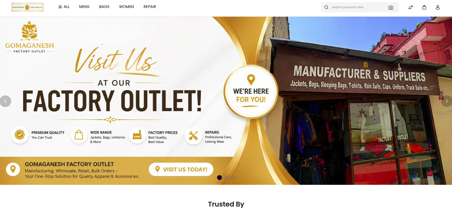 E commerce Site for Goma Ganesh